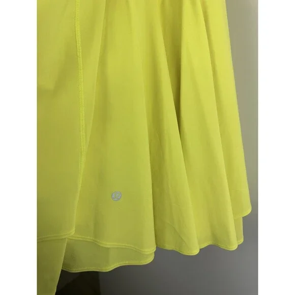 Lululemon Court Crush Dress Electric Lemon Yellow Tennis Pickleball Size 8 - Picture 9 of 16